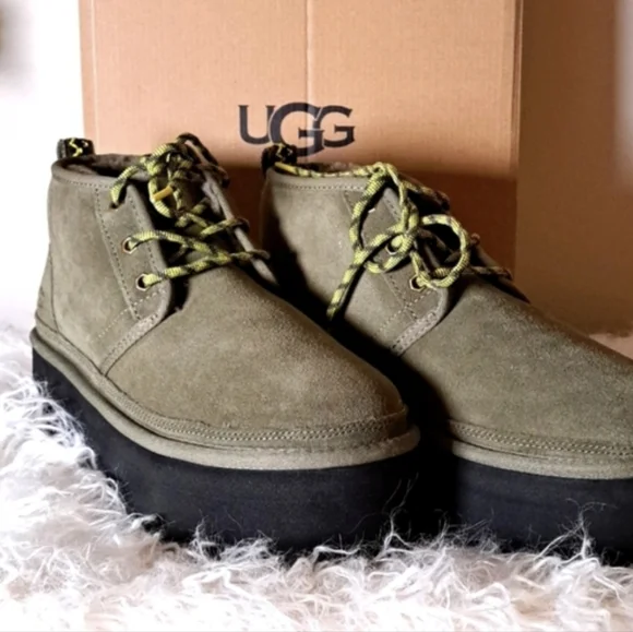 UGG Neumel Heritage Suede Platform Ankle Boots - NWOB - Picture 4 of 6